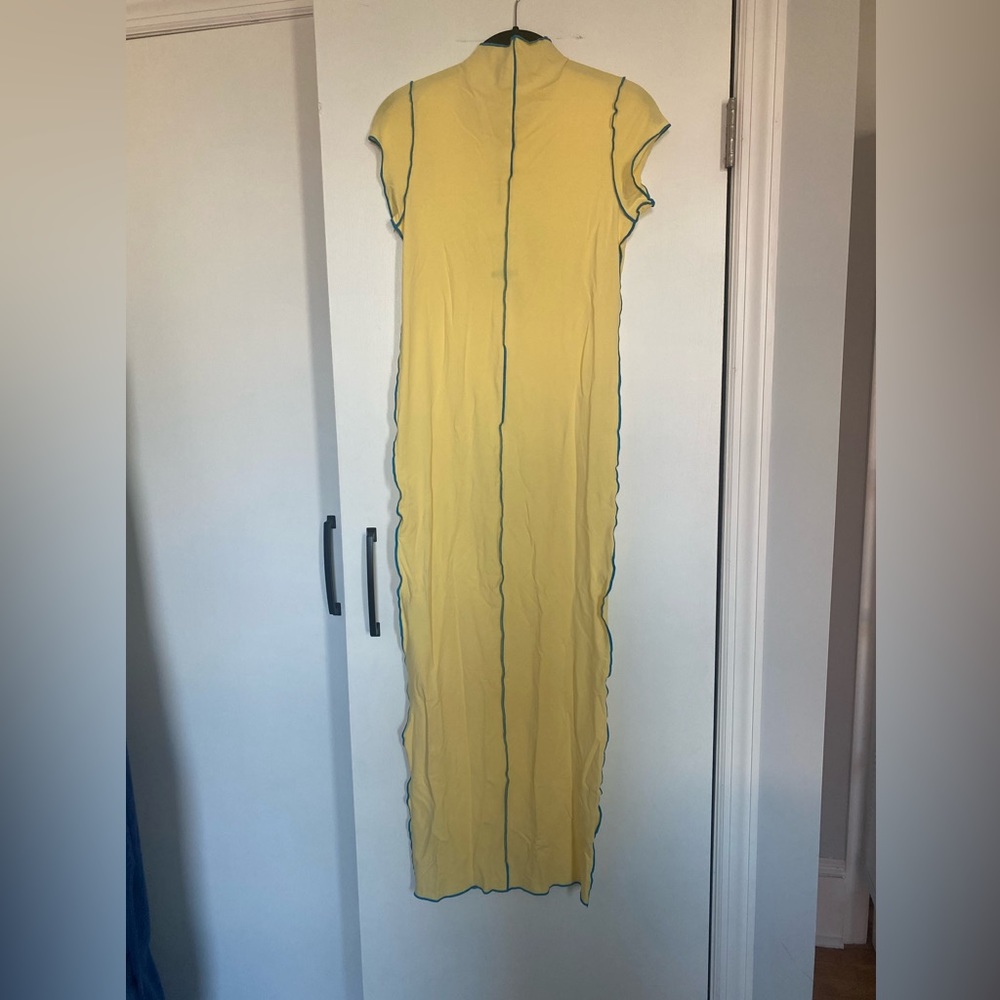 Line by K yellow and turquoise dress size S